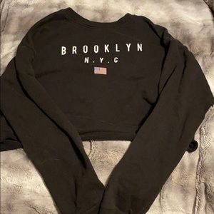Brooklyn New York cropped sweatshirt
